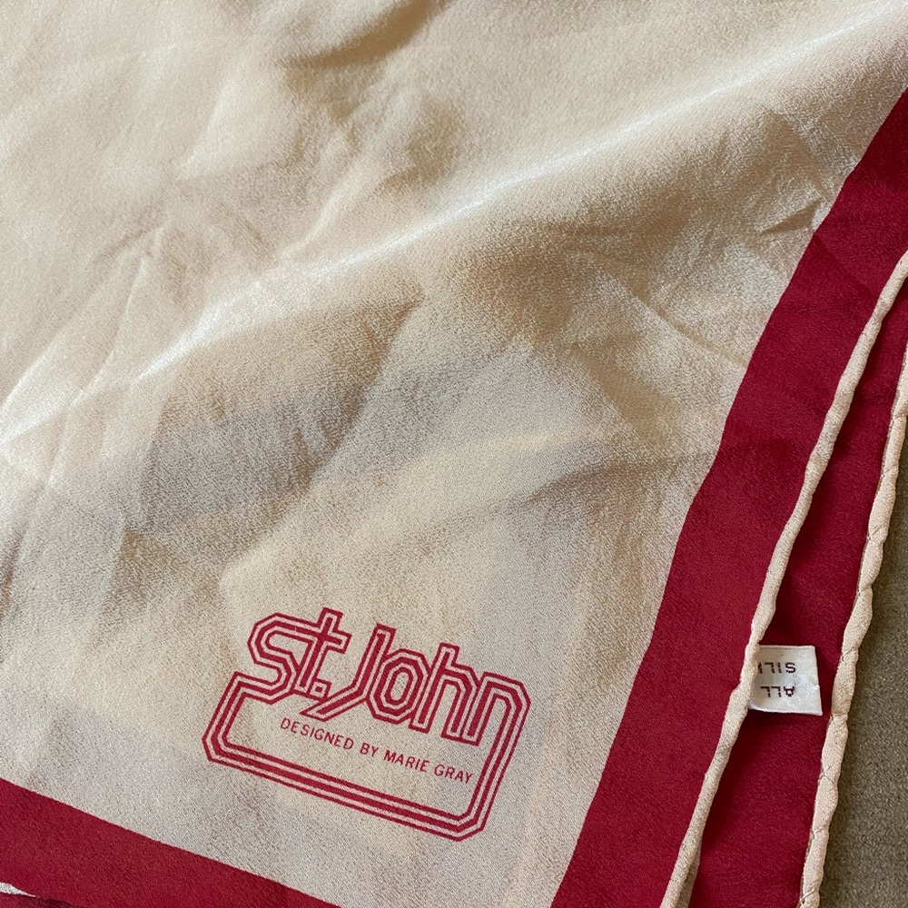 vintage st. john silk neckerchief